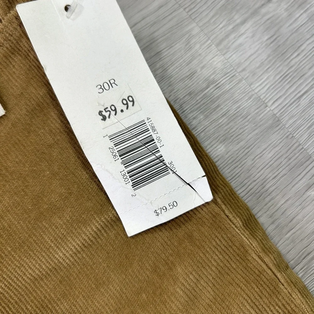 NEW Banana Republic Pants Mens 30x30 Brown Corduroy Skinny 5 Pocket Casual